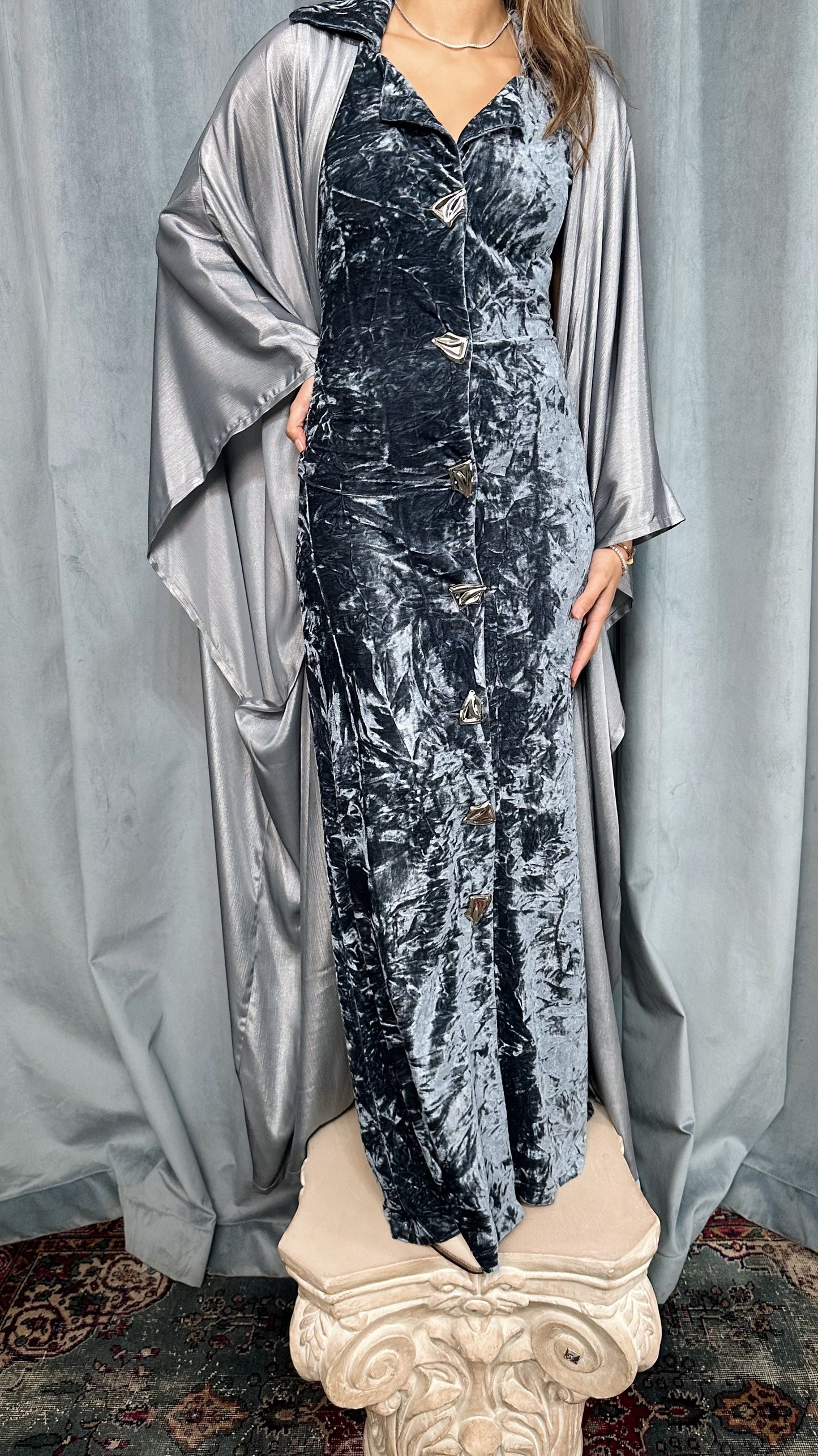 sylvie in blue - silk